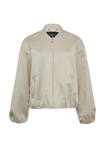 s.Oliver BLACK LABEL Satinierter Oversize-Blouson mit elastischem Saum beige 42 von s.Oliver BLACK LABEL