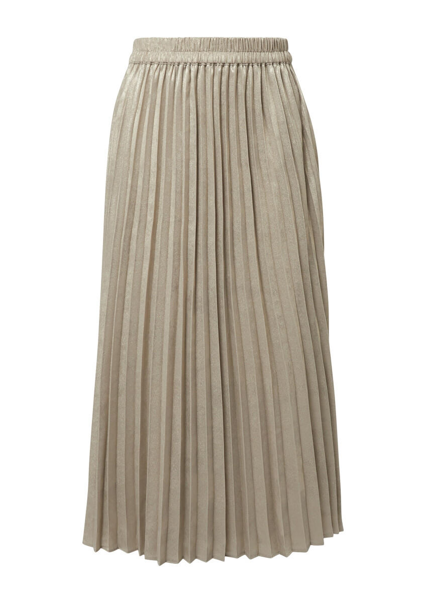 s.Oliver BLACK LABEL - Schimmernder Plissee-Rock weiß - Gr. - 42 von s.Oliver BLACK LABEL