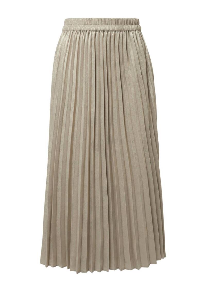 s.Oliver BLACK LABEL - Schimmernder Plissee-Rock weiß - Gr. - 42 von s.Oliver BLACK LABEL