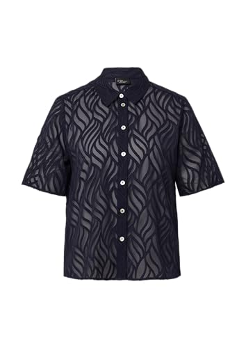 s.Oliver BLACK LABEL Semitransparente Bluse mit Strukturmuster Navy 40 s.Oliver BLACK LABEL Semitransparente Bluse mit Strukturmuster Navy 40 von s.Oliver BLACK LABEL