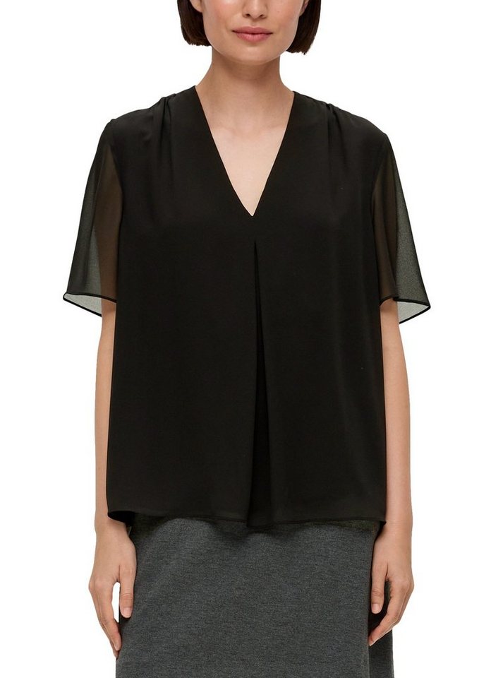 s.Oliver BLACK LABEL Shirtbluse mit eingelegter Falte vorne von s.Oliver BLACK LABEL