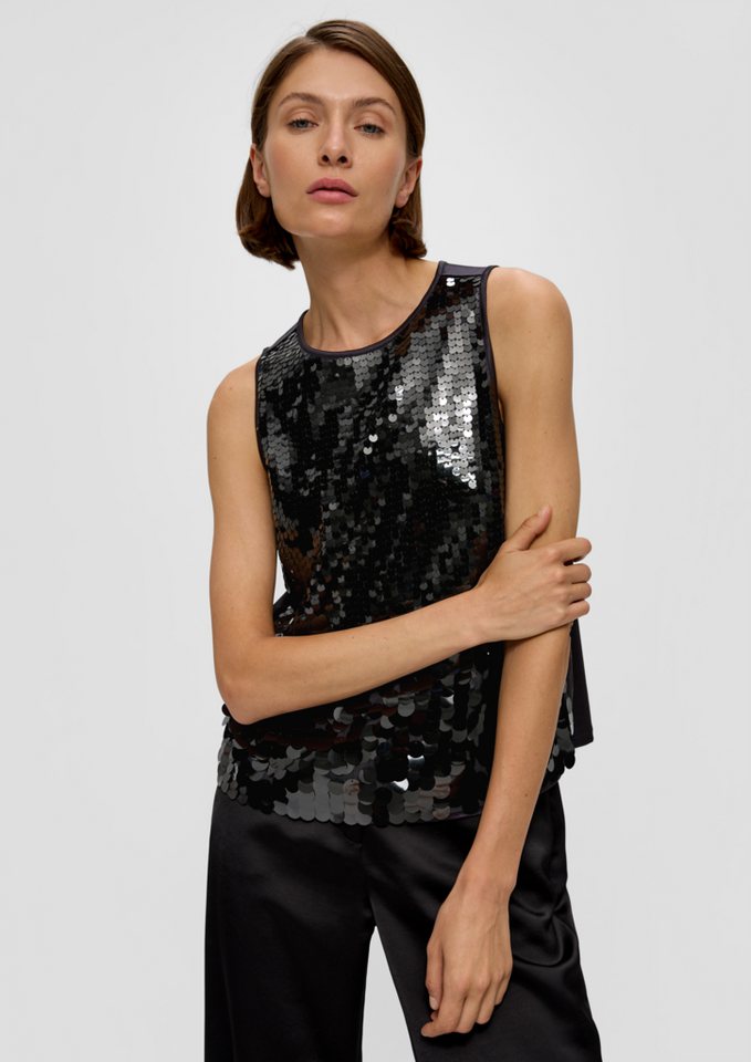 s.Oliver BLACK LABEL Shirttop Blusentop mit Pailletten Paspel s.Oliver BLACK LABEL Shirttop Blusentop mit Pailletten Paspel von s.Oliver BLACK LABEL