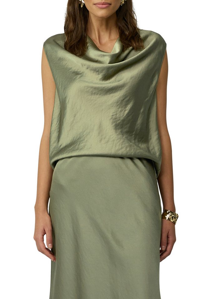 s.Oliver BLACK LABEL Shirttop mit Wasserfall-Kragen von s.Oliver BLACK LABEL