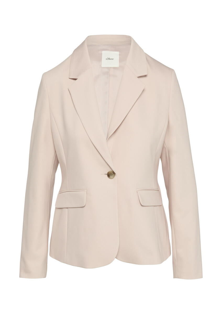 s.Oliver BLACK LABEL - Slim-Fit-Blazer aus Baumwollmix pink - Gr. - 36 von s.Oliver BLACK LABEL