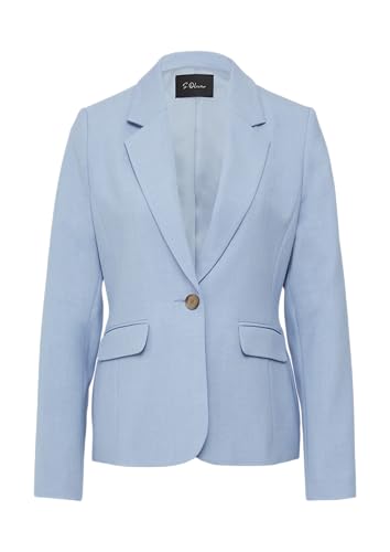 s.Oliver BLACK LABEL Slim-Fit-Blazer aus Viskosemix himmelblau 44 von s.Oliver BLACK LABEL