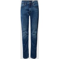 s.Oliver BLACK LABEL Slim Fit Jeans aus Baumwoll-Mix Modell 'Mauro' in Jeansblau, Größe 33/30 von s.Oliver BLACK LABEL