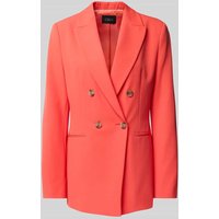 s.Oliver BLACK LABEL Slim Fit Longblazer mit 2-Knopf-Verschluss in Koralle, Größe 42 von s.Oliver BLACK LABEL