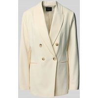 s.Oliver BLACK LABEL Slim Fit Longblazer mit 2-Knopf-Verschluss in Offwhite, Größe 36 von s.Oliver BLACK LABEL