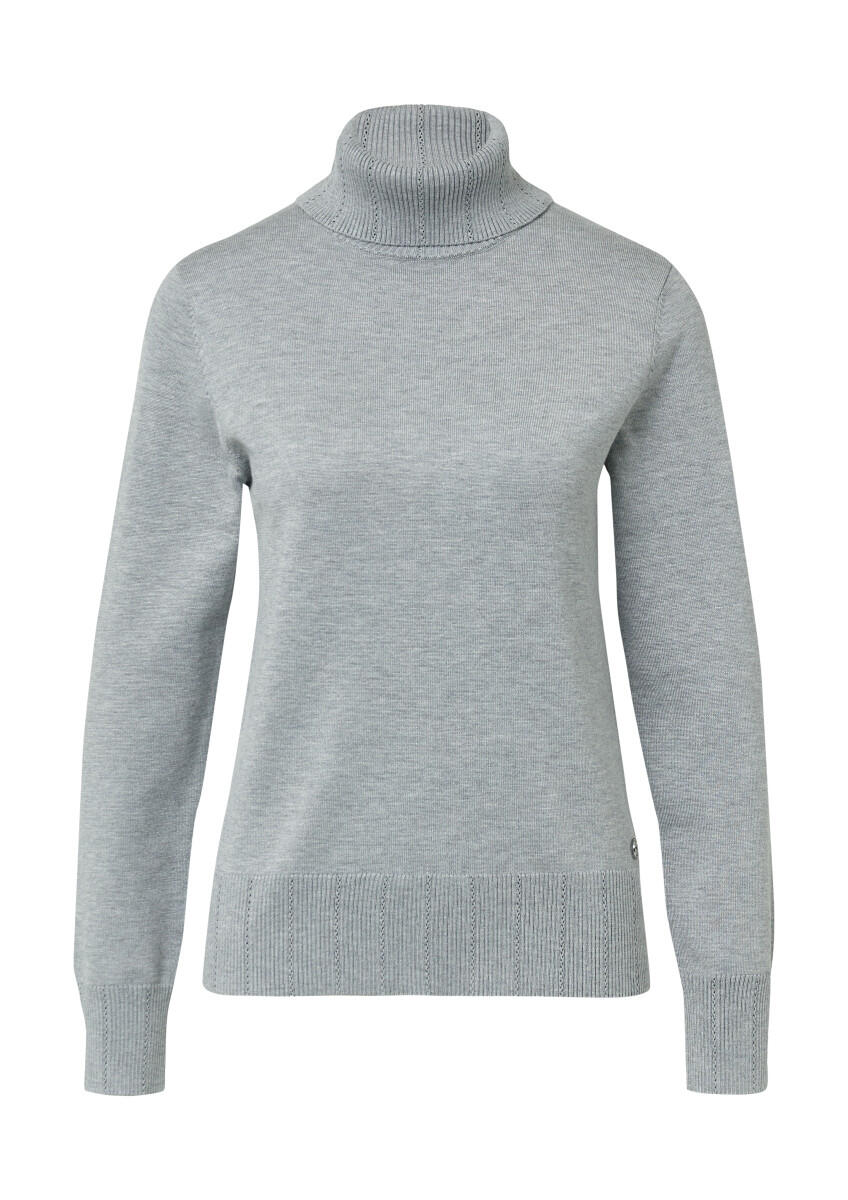 s.Oliver BLACK LABEL - Slim-Fit-Pullover mit Ajour-Details grau - Gr. - 34 von s.Oliver BLACK LABEL