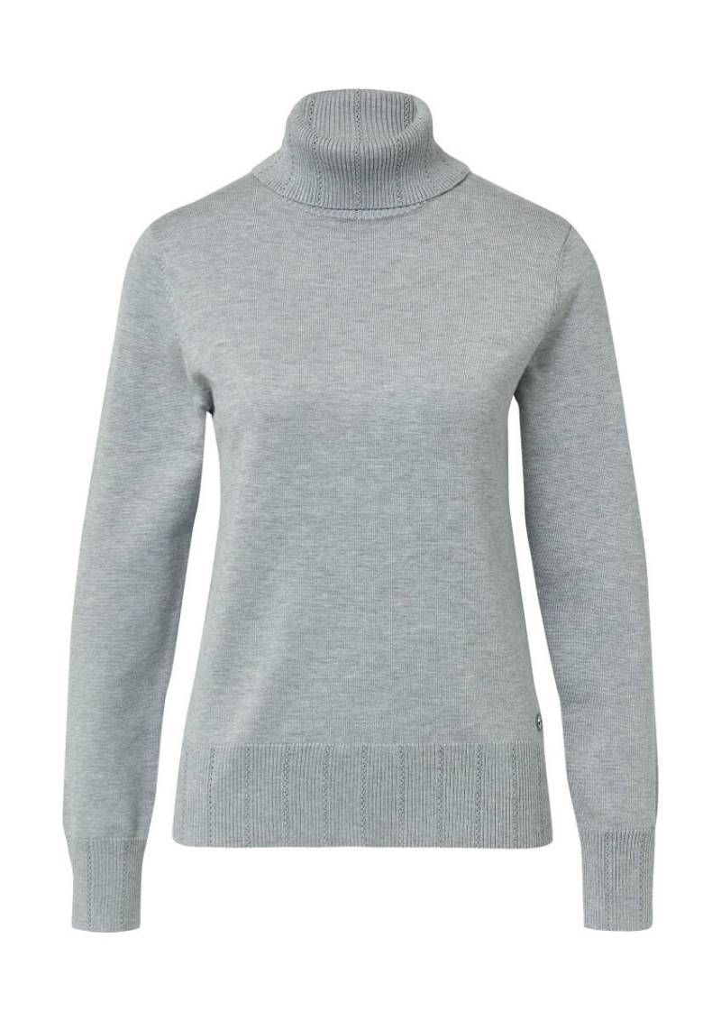 s.Oliver BLACK LABEL - Slim-Fit-Pullover mit Ajour-Details grau - Gr. - 34 von s.Oliver BLACK LABEL