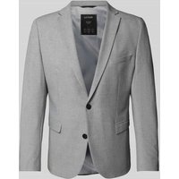 s.Oliver BLACK LABEL Slim Fit Sakko in feinem Webmuster in Hellgrau, Größe 50 von s.Oliver BLACK LABEL