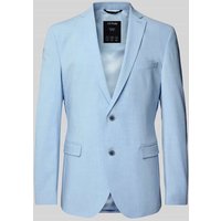 s.Oliver BLACK LABEL Slim Fit Sakko mit Viskose-Anteil in Hellblau, Größe 46 von s.Oliver BLACK LABEL