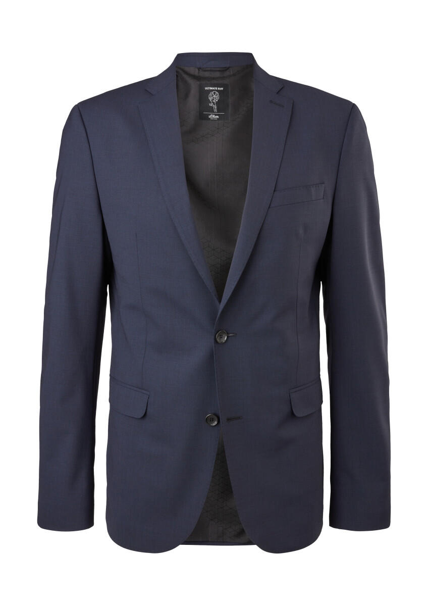 s.Oliver BLACK LABEL - Slim Fit: Sakko mit Hyperstretch blau - Gr. - 52 von s.Oliver BLACK LABEL