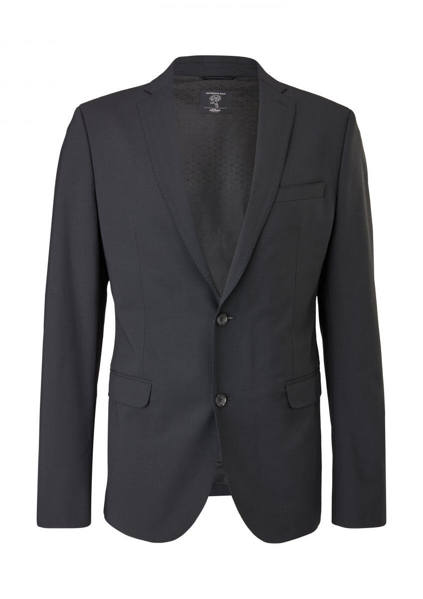 s.Oliver BLACK LABEL - Slim Fit: Sakko mit Hyperstretch schwarz - Gr. - 46 von s.Oliver BLACK LABEL