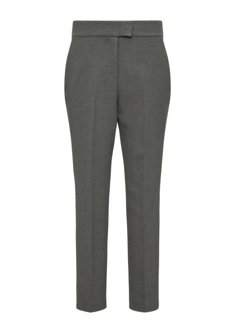 s.Oliver BLACK LABEL - Slim: Cigarette Pants in Ankle-Länge grau - Gr. - 46 von s.Oliver BLACK LABEL