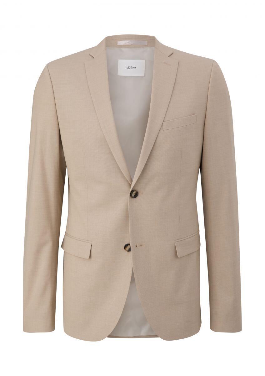 s.Oliver BLACK LABEL - Slim: Sakko aus Viskosemix beige - Gr. - 106 von s.Oliver BLACK LABEL