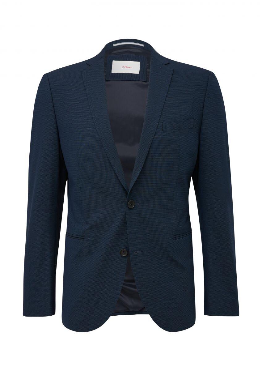 s.Oliver BLACK LABEL - Slim: Sakko aus Viskosemix blau - Gr. - 44 von s.Oliver BLACK LABEL