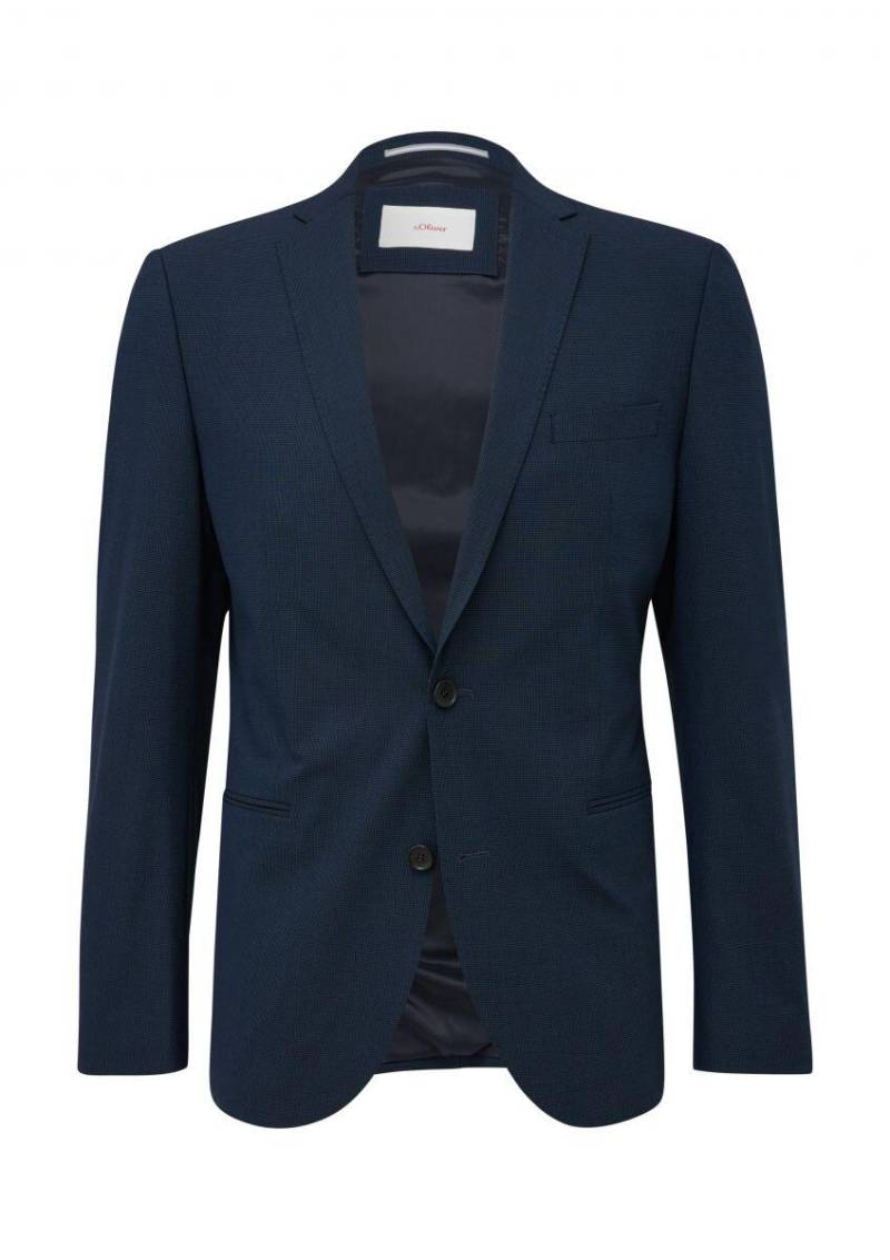 s.Oliver BLACK LABEL - Slim: Sakko aus Viskosemix blau - Gr. - 44 von s.Oliver BLACK LABEL
