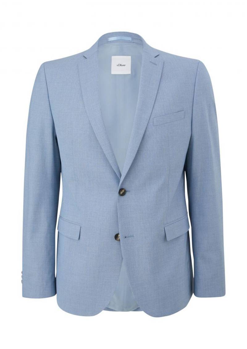 s.Oliver BLACK LABEL - Slim: Sakko aus Viskosemix blau - Gr. - 50 von s.Oliver BLACK LABEL