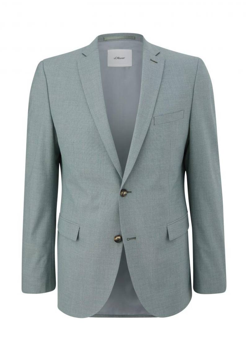 s.Oliver BLACK LABEL - Slim: Sakko aus Viskosemix grün - Gr. - 44 von s.Oliver BLACK LABEL