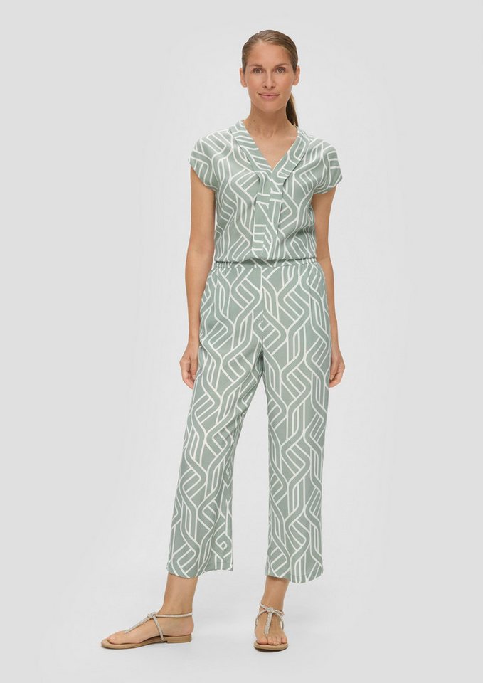 s.Oliver BLACK LABEL Stoffhose Fließende Culotte aus Viskose mit grafischem Muster von s.Oliver BLACK LABEL