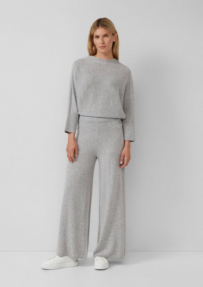 s.Oliver BLACK LABEL Stoffhose Hochwertige Strickhose aus Kaschmirmix mit Extra-Wide-Leg von s.Oliver BLACK LABEL