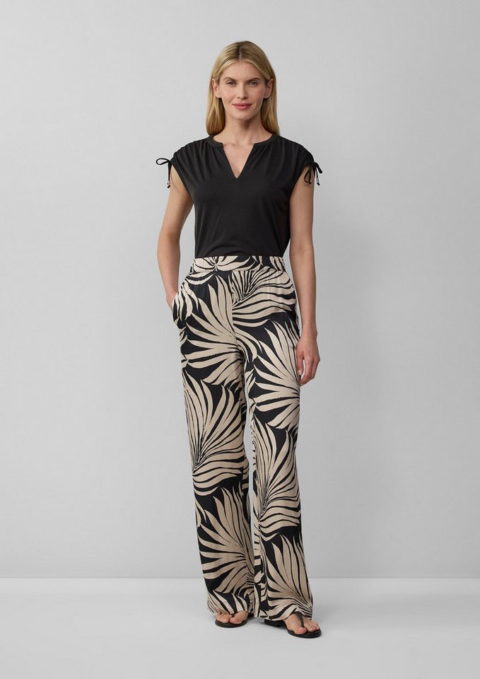 s.Oliver BLACK LABEL Stoffhose Fließende Wide-Leg-Hose aus Satin von s.Oliver BLACK LABEL