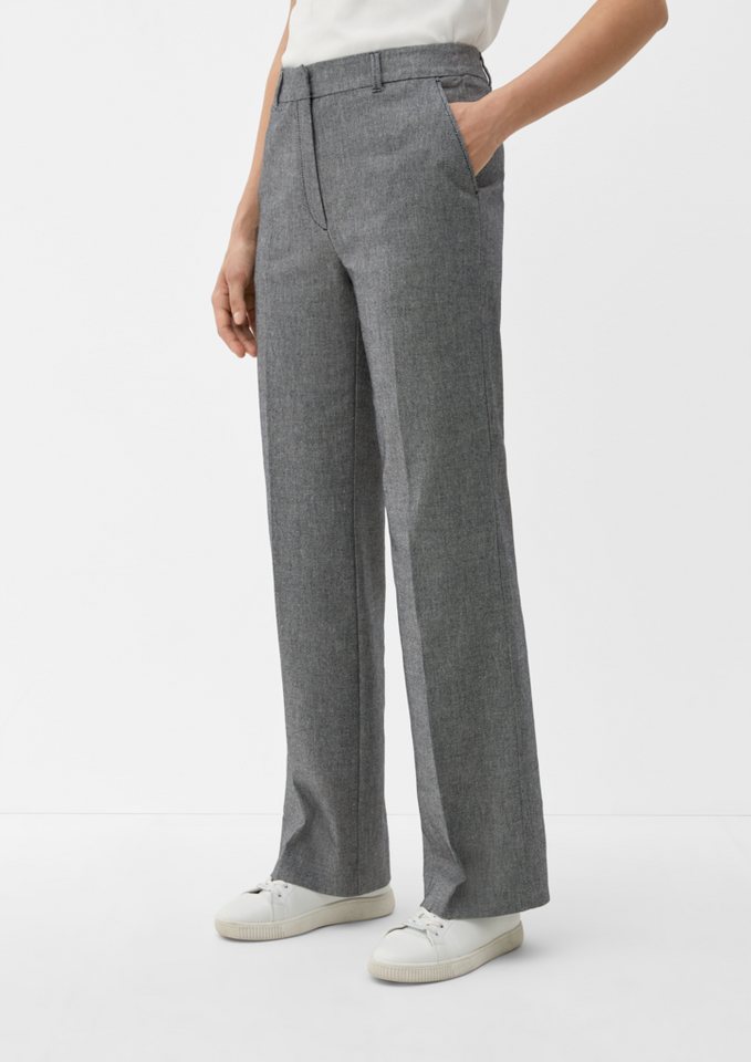 s.Oliver BLACK LABEL Stoffhose Stoffhose mit Wide Leg Ziernaht von s.Oliver BLACK LABEL