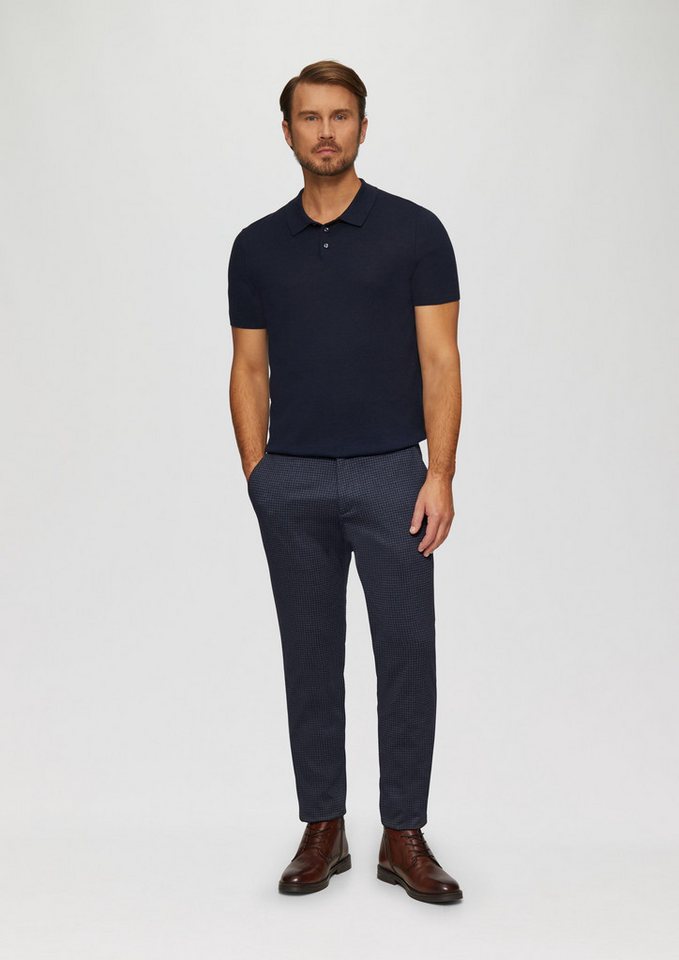 s.Oliver BLACK LABEL Stoffhose s.O JOGG: Anzughose mit Hahnentrittmuster Durchzugkordel von s.Oliver BLACK LABEL