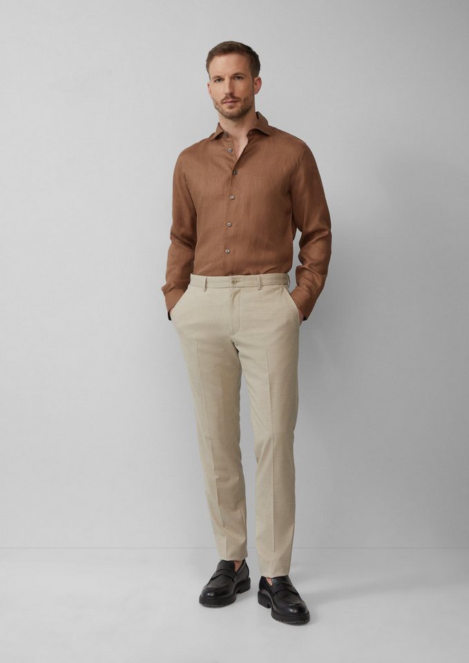s.Oliver BLACK LABEL Stoffhose s.O PURE: Fein gemusterte Anzughose von s.Oliver BLACK LABEL