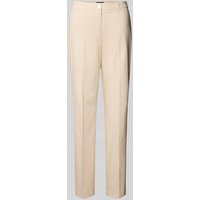 s.Oliver BLACK LABEL Straight Leg Stoffhose aus Baumwoll-Mix mit Leinen-Anteil in Sand, Größe 36/32 von s.Oliver BLACK LABEL