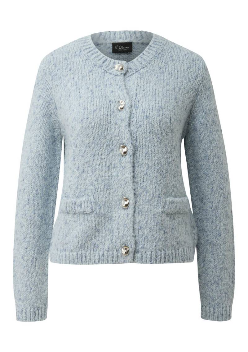 s.Oliver BLACK LABEL - Strickjacke aus Alpakamix blau - Gr. - 34 von s.Oliver BLACK LABEL