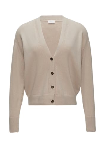s.Oliver BLACK LABEL Strickjacke aus Kaschmirmix beige 42 von s.Oliver BLACK LABEL