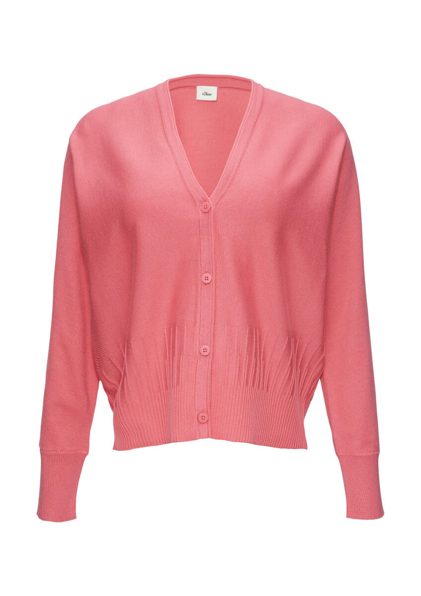 s.Oliver BLACK LABEL - Strickjacke aus Viskosemix pink - Gr. - 42 von s.Oliver BLACK LABEL