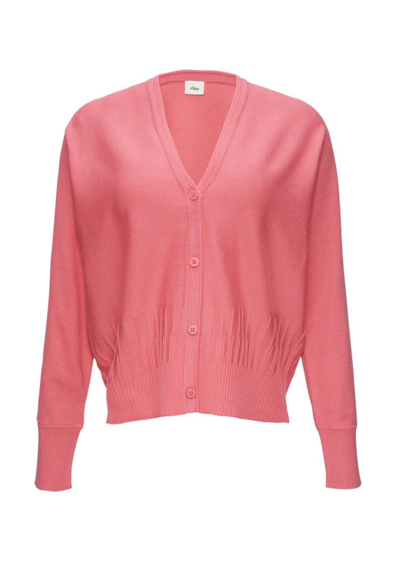 s.Oliver BLACK LABEL - Strickjacke aus Viskosemix pink - Gr. - 42 von s.Oliver BLACK LABEL
