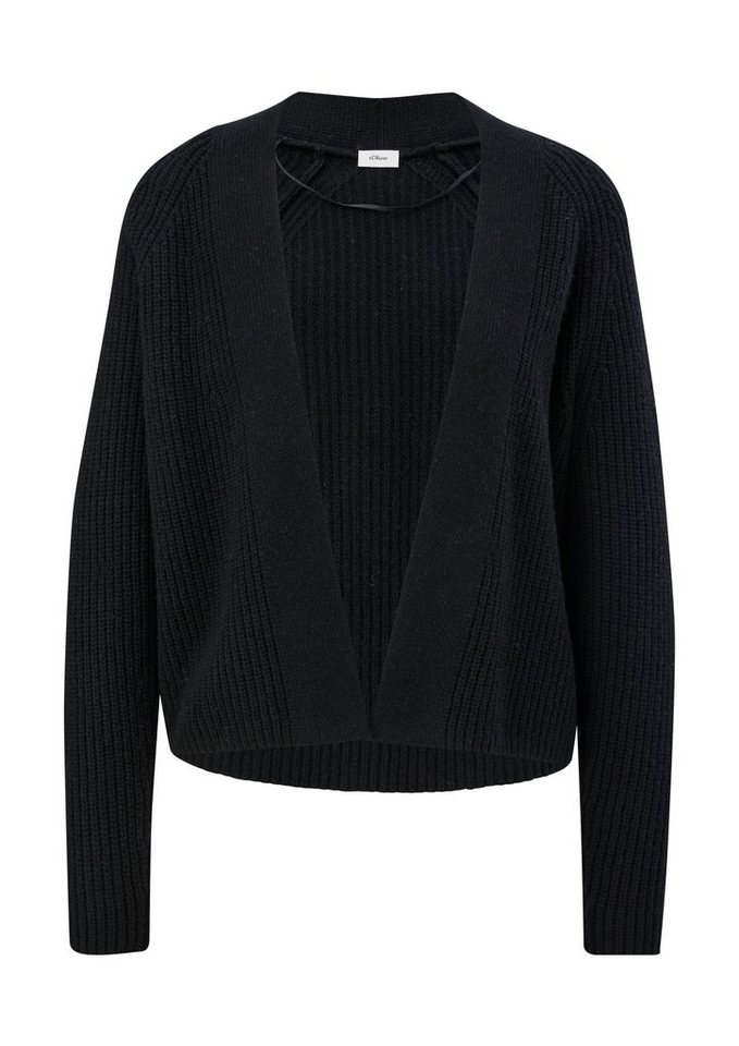 s.Oliver BLACK LABEL Strickjacke - Premium - Kurzer Cardigan aus Wollmix von s.Oliver BLACK LABEL