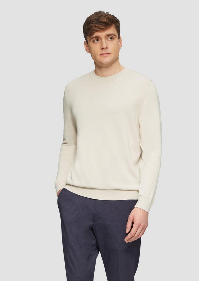 s.Oliver BLACK LABEL Strickpullover Edler Feinstrickpullover aus Baumwollmix mit Rippbündchen s.Oliver BLACK LABEL Strickpullover Edler Feinstrickpullover aus Baumwollmix mit Rippbündchen von s.Oliver BLACK LABEL