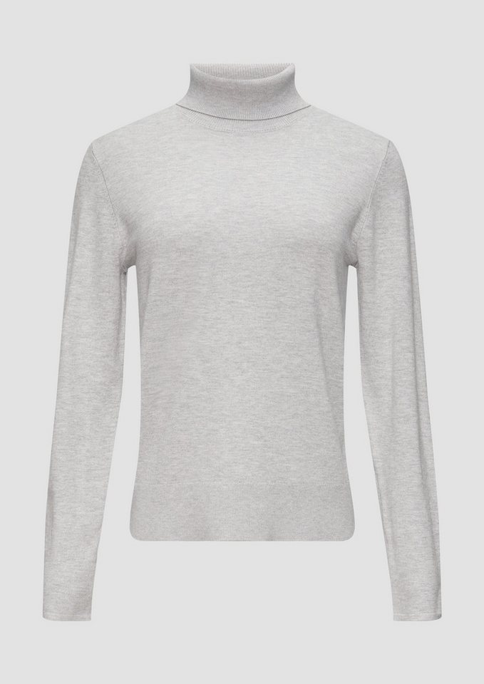 s.Oliver BLACK LABEL Strickpullover Feiner Rollkragenpullover mit Ajour-Details Rippblende von s.Oliver BLACK LABEL