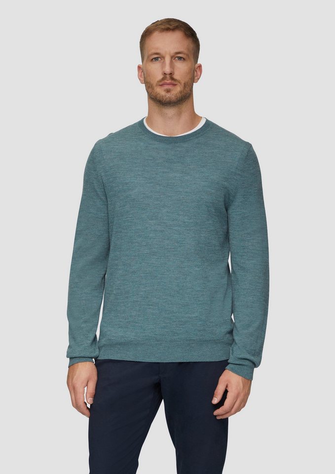 s.Oliver BLACK LABEL Strickpullover Feinstrickpullover aus reiner Merinowolle Rippblende s.Oliver BLACK LABEL Strickpullover Feinstrickpullover aus reiner Merinowolle Rippblende von s.Oliver BLACK LABEL