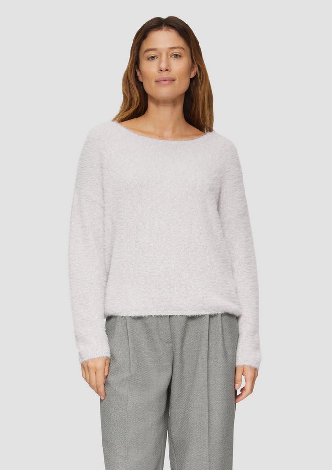 s.Oliver BLACK LABEL Strickpullover Flauschiger Strickpullover mit Glitzer von s.Oliver BLACK LABEL