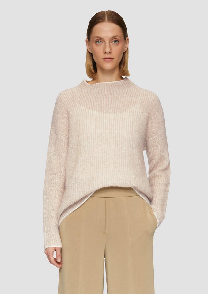 s.Oliver BLACK LABEL Strickpullover Lockerer Rippstrickpullover aus Alpakamix von s.Oliver BLACK LABEL