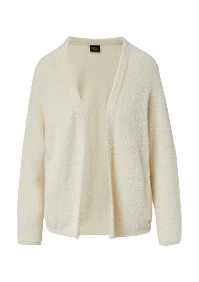 s.Oliver BLACK LABEL Strickpullover Offener Cardigan mit Fledermausärmeln - Regular Fit von s.Oliver BLACK LABEL
