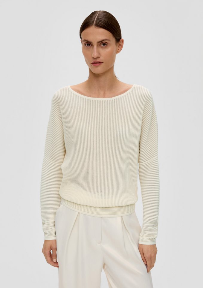 s.Oliver BLACK LABEL Strickpullover Rippstrickpullover aus Viskosemix von s.Oliver BLACK LABEL