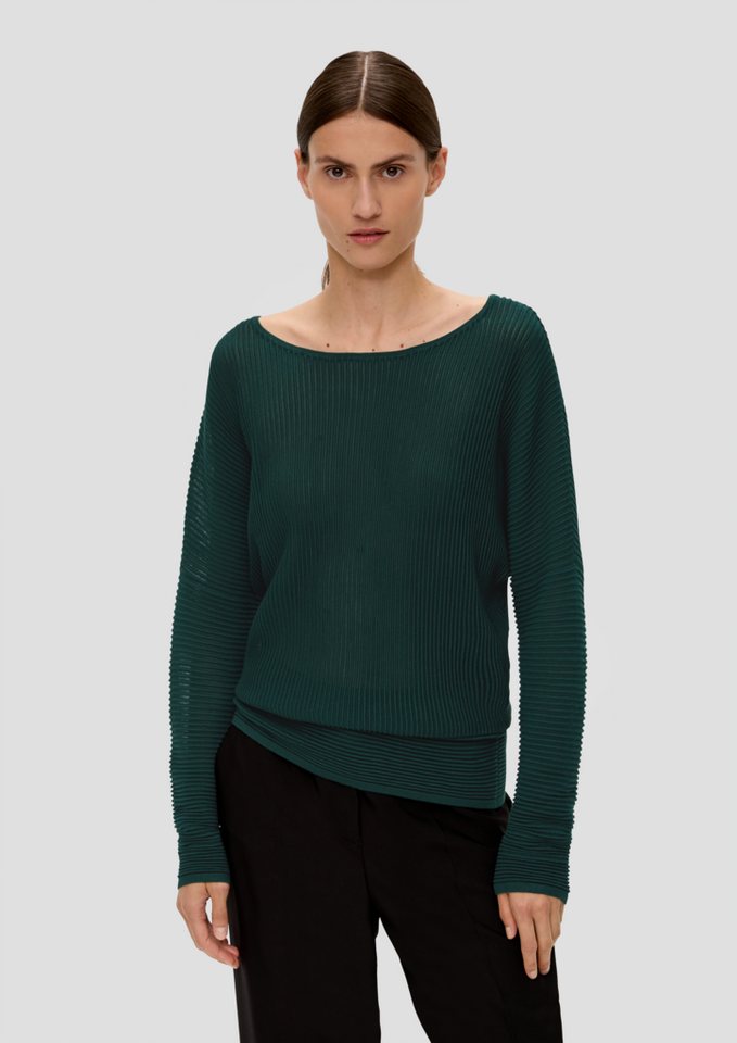 s.Oliver BLACK LABEL Strickpullover Rippstrickpullover aus Viskosemix von s.Oliver BLACK LABEL