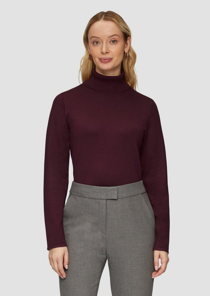 s.Oliver BLACK LABEL Strickpullover Feiner Rollkragenpullover mit Ajour-Details von s.Oliver BLACK LABEL