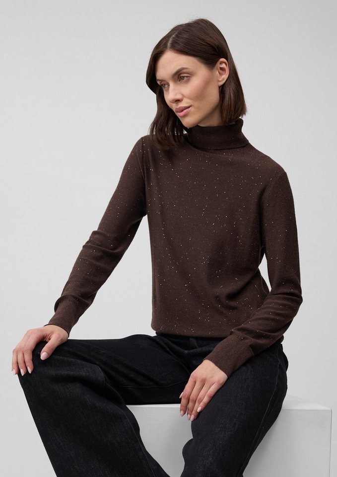 s.Oliver BLACK LABEL Strickpullover Rollkragenpullover mit feinen Pailletten von s.Oliver BLACK LABEL