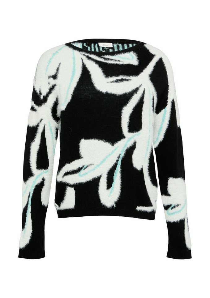 s.Oliver BLACK LABEL Strickpullover Strickpullover aus Jacquard - Regular Fit von s.Oliver BLACK LABEL