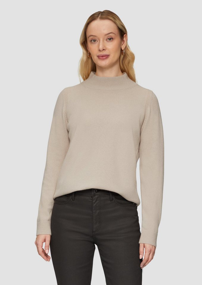 s.Oliver BLACK LABEL Strickpullover Strickpullover aus Kaschmirmix Rippbündchen von s.Oliver BLACK LABEL
