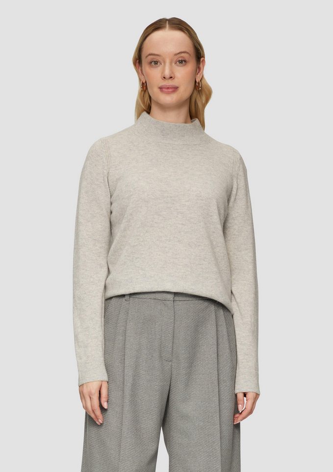 s.Oliver BLACK LABEL Strickpullover Strickpullover aus Kaschmirmix Rippbündchen von s.Oliver BLACK LABEL