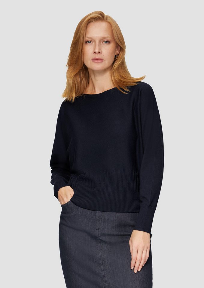 s.Oliver BLACK LABEL Strickpullover Strickpullover mit Strukturmuster am Saum von s.Oliver BLACK LABEL